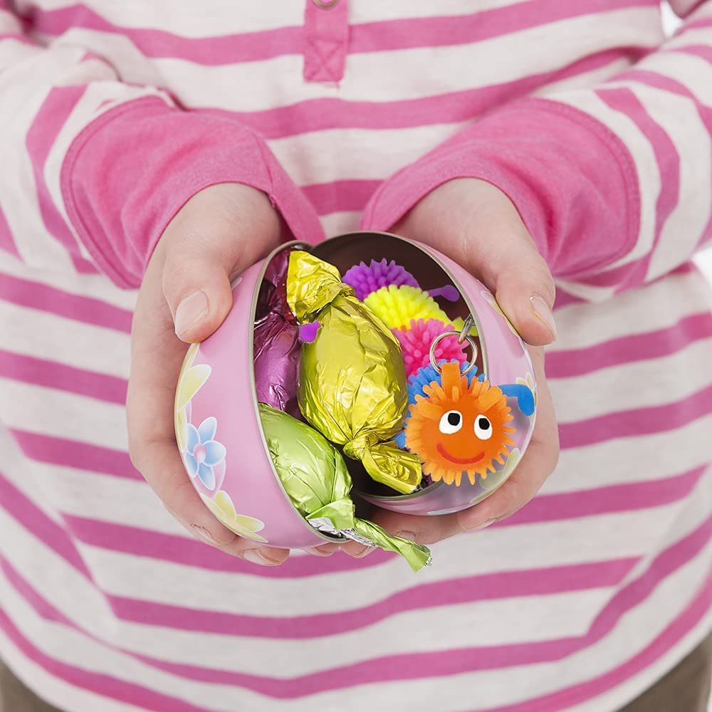 Rubber Puffer Caterpillar Keychains for Kids, Set of 12, Key Chains with Caterpillar Fidget Toy, Stress Relief Toys for Kids & Adults, Keyholder Birthday Party Favors, Goodie Bag Fillers
