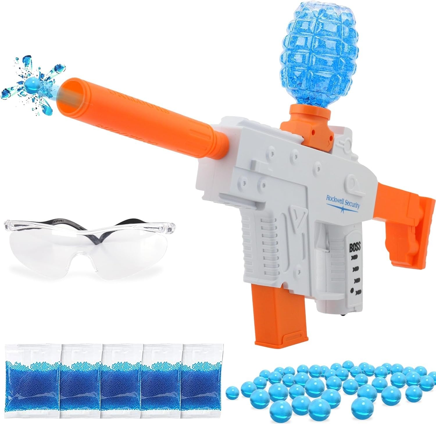 Electric Gel Ball Blaster Gun - Water Gel Blaster Gun with 2500 Water Beads, Automatic Gellyball Gun for Outdoor Summer Activities for Boys and Girls