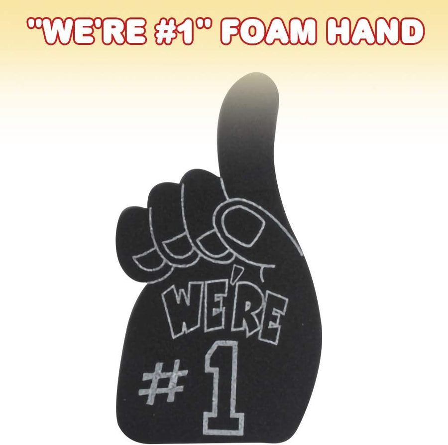 We’re Number 1 Foam Hand, Team Spirit Foam Finger, No. 1 Cheerleading Pompom for Sports Events, Cool Boys’ Bedroom Decorations, Fun Sports Party Favors and Gifts for Kids