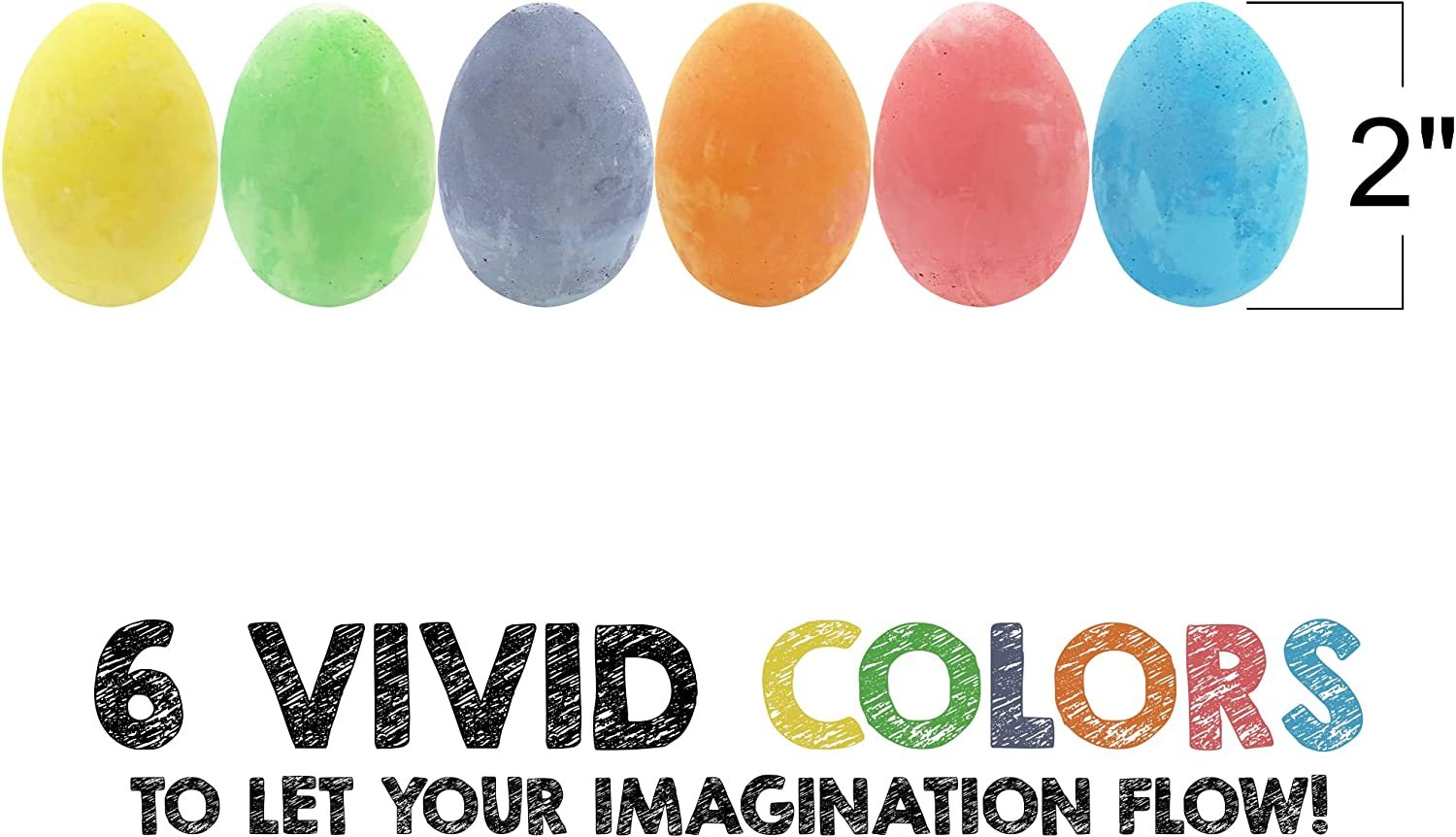 12 Pack Colorful Easter Sidewalk Chalk Egg for Kids Boys Girls, Chalk for Toddlers, Easter Basket Stuffers Gifts Fillers & Party Favors, Easter Party Supplies & Goodie Bag Fillers, Easter Activities