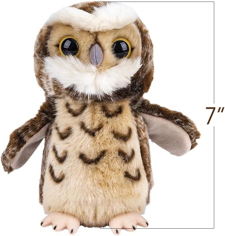 Burrowing Owl Plush Toy, 1PC, Soft Stuffed Owl Toy for Kids, Cuddly Animal Plush Toy with Hard Plastic Eyes, Cute Nursery Décor, Barn Theme Party Decorations, Great Gift Idea