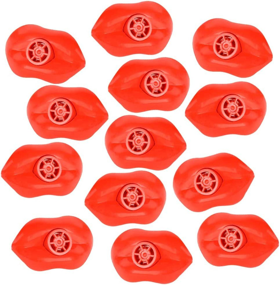 Red Lip Siren Whistles for Kids, Bulk Pack of 72, Durable Plastic Noise Maker Party Whistles, Birthday Party Favors, Goodie Bag Fillers, Treasure Box Prizes