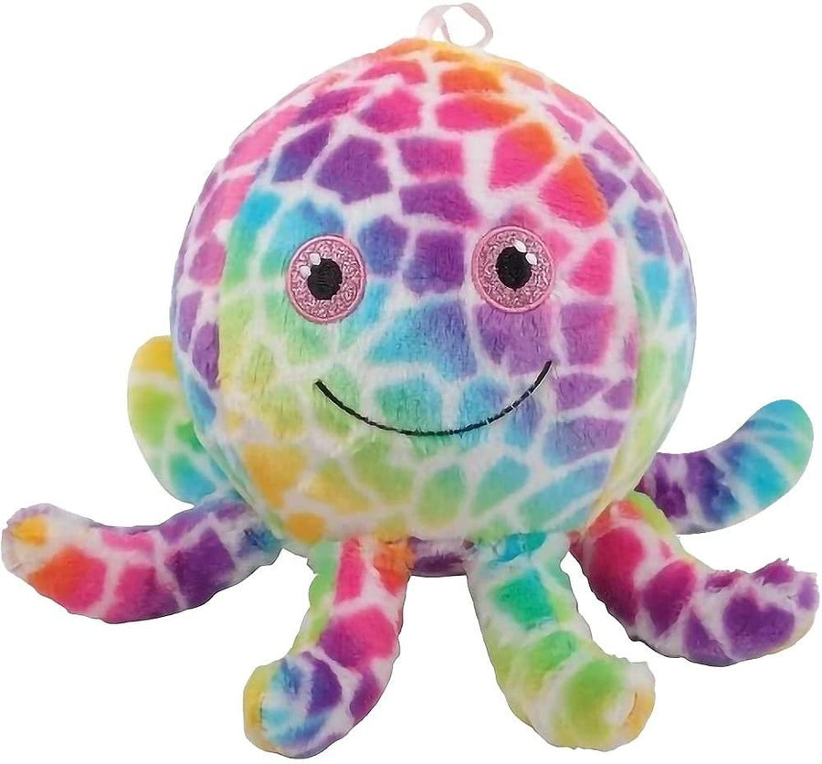 Octopus Ball for Kids, 1 Piece, Plush Octopus Ball with a Plush Fabric Cover, Great for Animal Nursery Decorations or Underwater Party Décor, Bouncy Ball for Kids in Assorted Colors