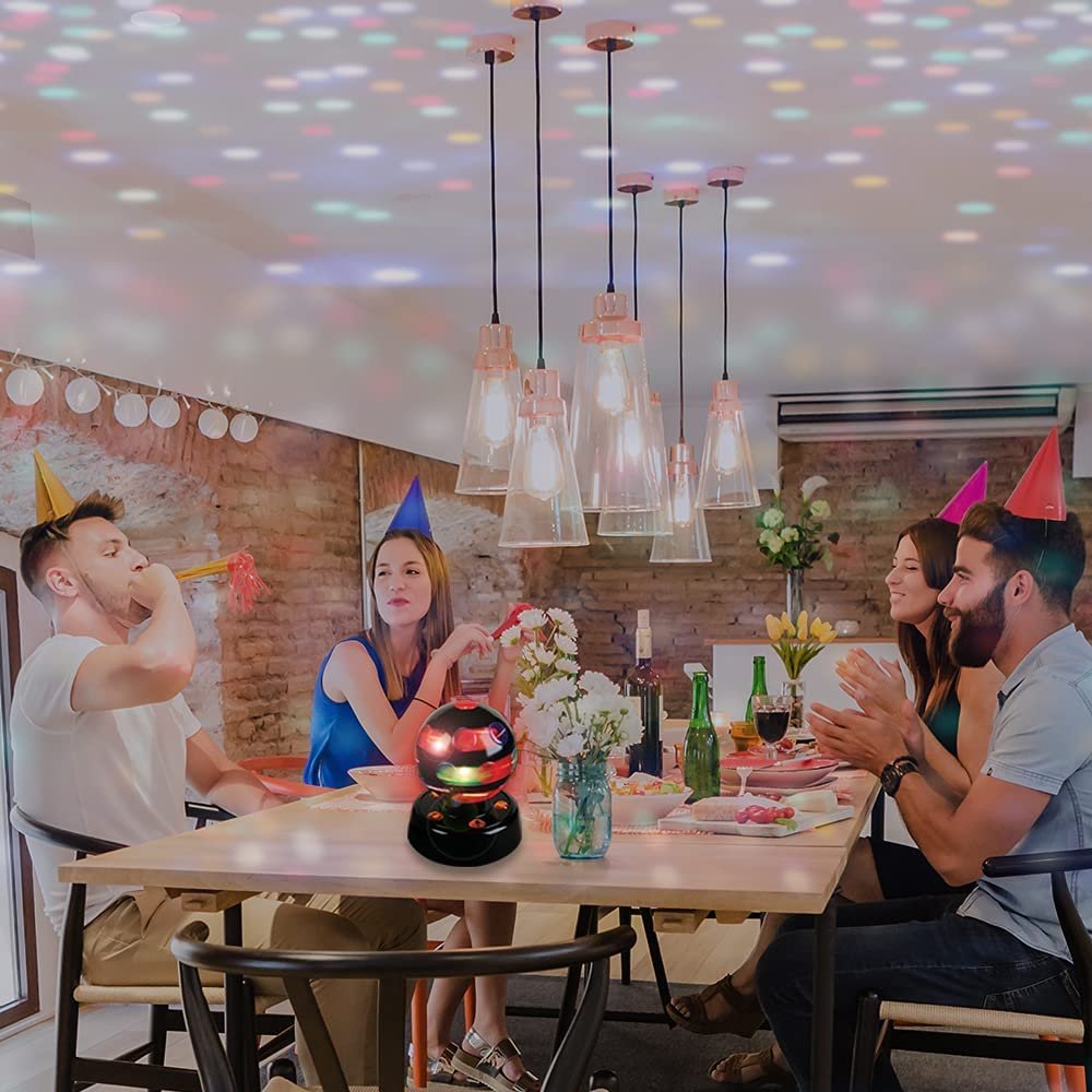 Revolving Disco Light for Kids and Adults, 1PC, Multi-Colored LED Party Disco Lighting, Perfect for Room Decor, Wedding Reception Decorations, Great Birthday & Holiday Present