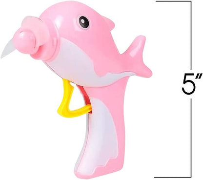 ArtCreativity 5 Inch Dolphin Fans for Kids - Set of 2 - Handheld Crank Cooling Fans - Summer Outdoor Toys for Boys and Girls - No Batteries Needed - Birthday Party Favors for Children - Pink and Blue