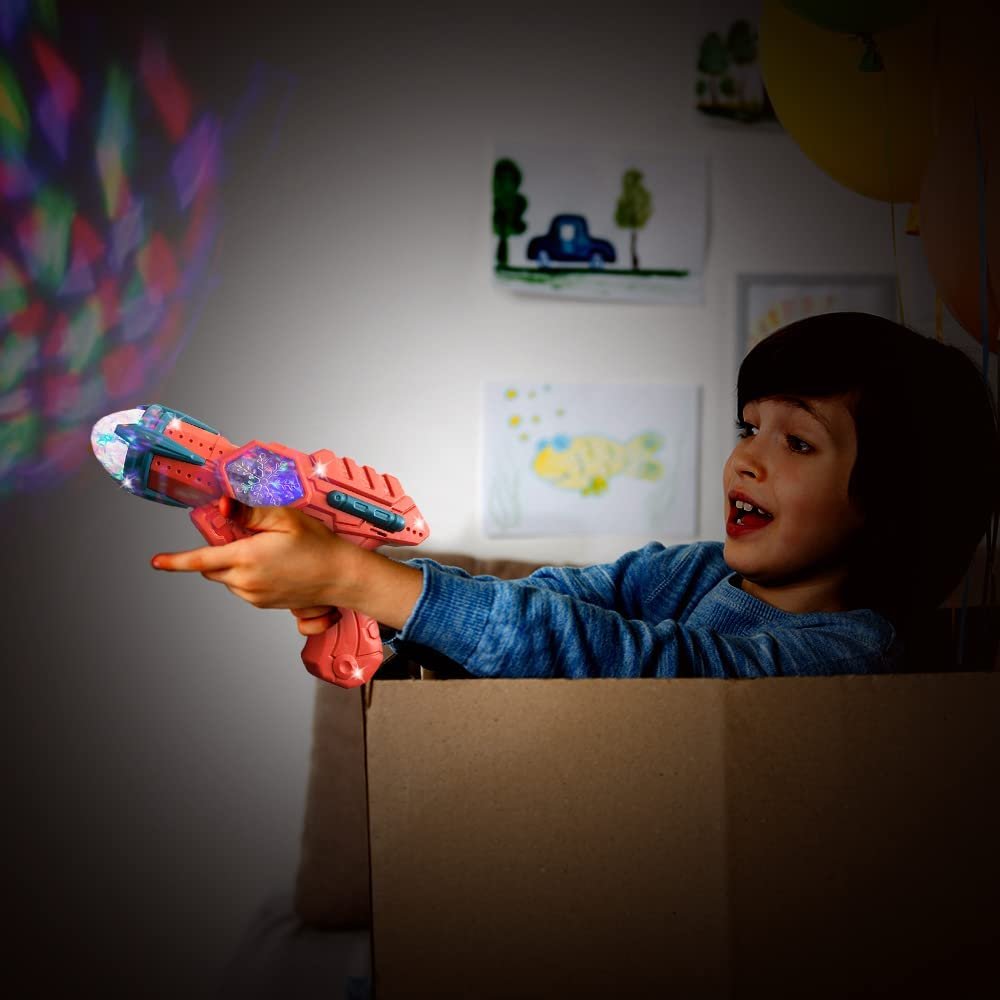 Flashing Disco Gun, 1 Piece, Light Up Toy Gun for Kids with Sound and Spinning LEDs, Musical Toy Gun Pistol for Boys and Girls, Rave Accessories for Adults and Gift for Kids