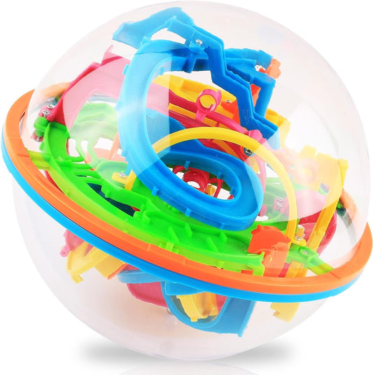 Gamieac 3D Maze Ball with 138 Challenges, Brain Teaser Puzzle Games for Kids and Adults, 3D Mind Games for Hours of Challenging Fun, Road Trip Game and Airplane Activities for Kids