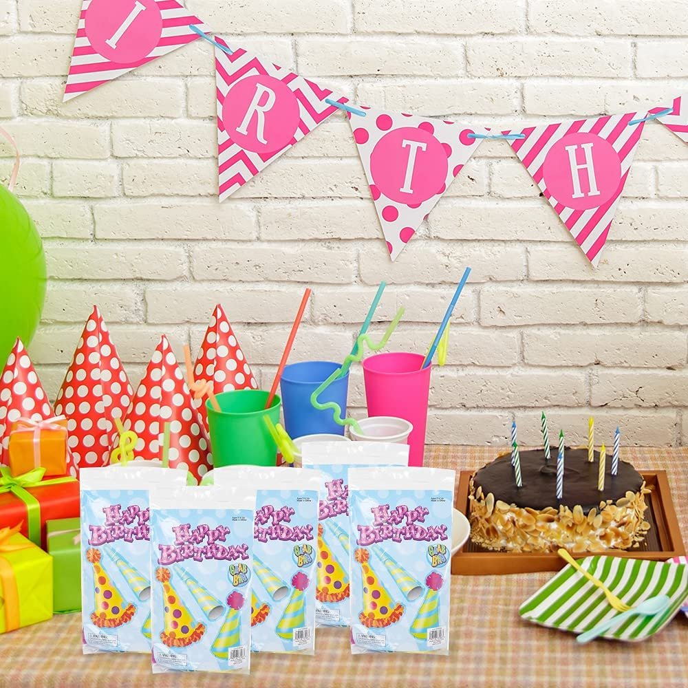 Happy Birthday Goody Bags with Toys, Set of 6, Filled Goodie Bags