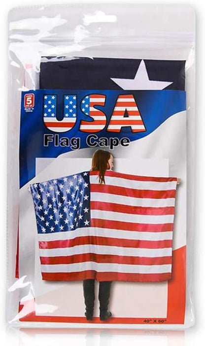 ArtCreativity American Flag Cape for Kids and Adults, Patriotic Costume Accessories for 4th of July, US Flag Day, Memorial Day, Fourth of July Party Decorations, Unique USA Themed Clothing