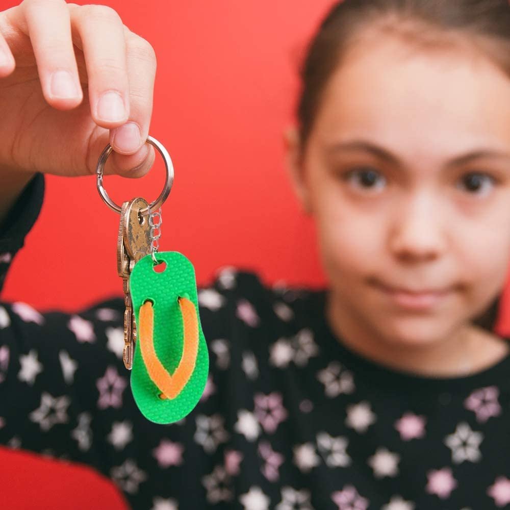 Flip Flop Keychains, Set of 36, Fun Key Chains for Backpack, Purse, Lu ...