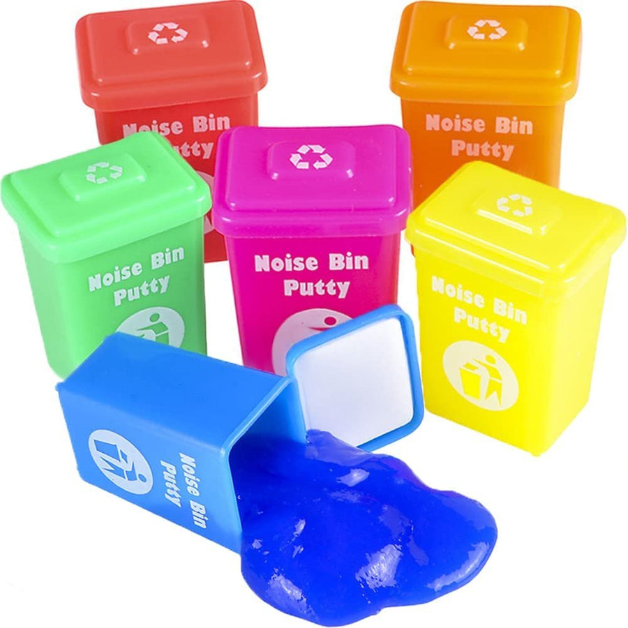Fart Bin Putty, Set of 6, Assorted Vibrant Colors, Birthday Party Favors, Goodie Bag Stuffers, Noise Slime, Piñata Filler, Funny Prank Toy, for Boys and Girls