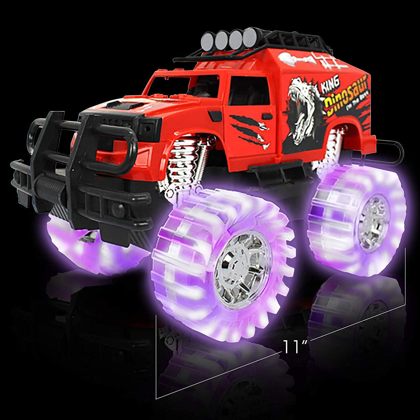 ArtCreativity Light Up Monster Truck Set for Boys and Girls Set Includes 4, 6 inch Monster Trucks with Beautiful Flashing LED