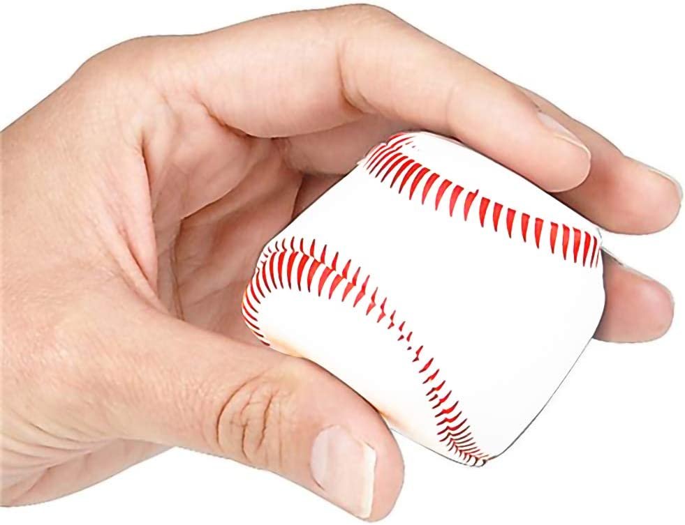 ArtCreativity Soft Stuff Stress Relief Baseballs for Kids, Set of 12, Sports Squeezable Anxiety Relief Balls, Gift Idea, Party Favors, Goodie Bag Fillers for Boys and Girls
