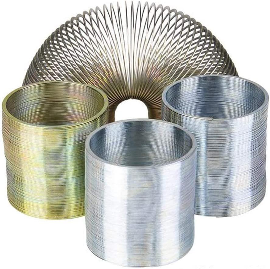 Metal Coil Spring - 12 Pack - 1" Silver and Gold Metal Coil Spring Set - Fun Birthday Party Favor for Kids, Cute Coil Spring Prize, Goody Bag Fillers, Stocking Stuffers, Novelty Gift