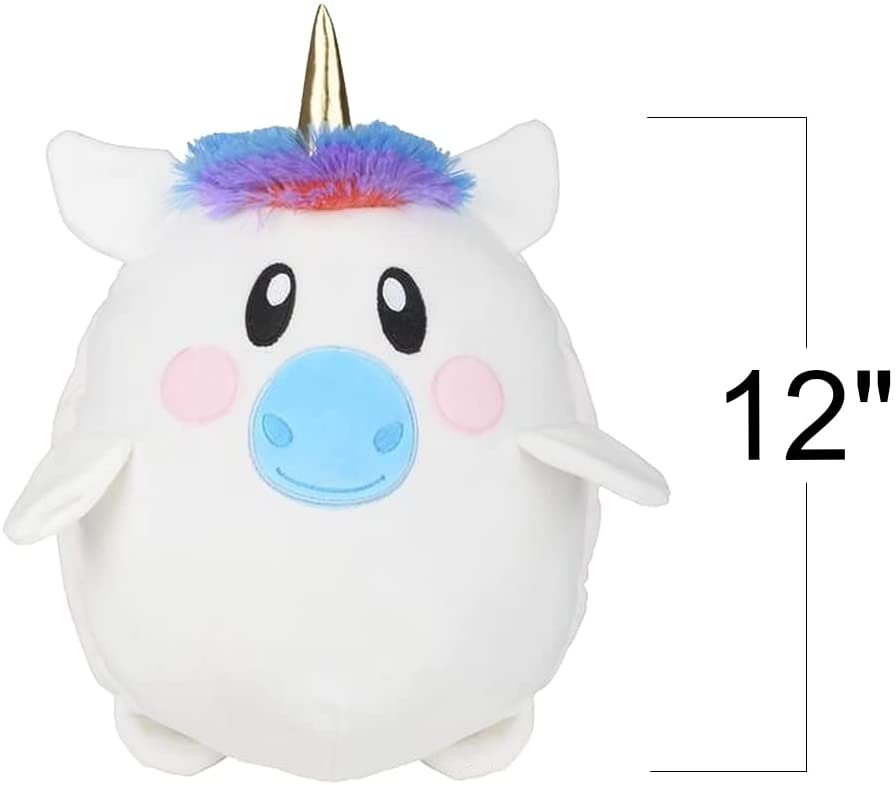Reversible Plush Animal, 1 Piece, Reversible Plush Toy for Kids with Unicorn and Pig Designs, Playroom, Bedroom, and Baby Nursery Decoration, Great Gift Idea for Ages 3 and Up