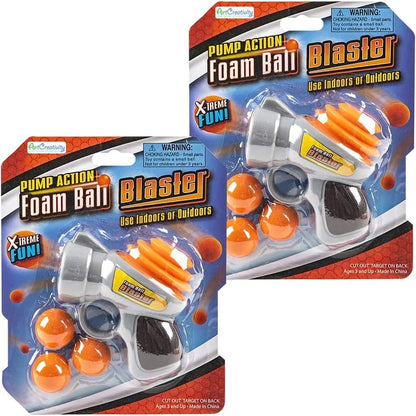ArtCreativity Mini Foam Ball Blasters, Set of 2, Each Set with 1 Air Gun and 3 Foam Balls, Cool Shooting Toys for Kids, Fun Toys for Outdoors, Indoors, Yard, Camping, Best Birthday Gift Idea