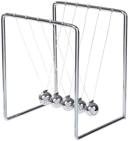 ArtCreativity Newton’s Cradle - Stainless Steel Office Desk Decoration Metal Desk Toy with Reflective Finish - Fun Educational Science Learning Aid - Best Gift for Kids and Adults