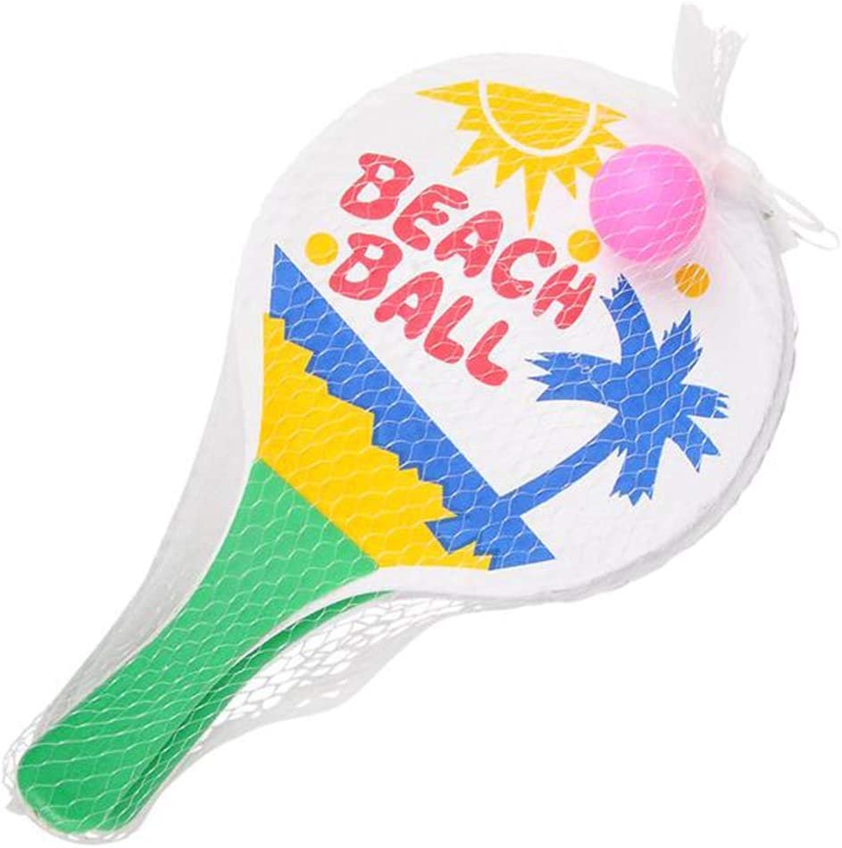 Beach Paddle Ball Game Set, Includes 2 Wooden Paddles and 1 Ball, Fun Beach Toys for Kids, Indoor & Outdoor Summer Games for Boys and Girls, Best Birthday Gift Idea