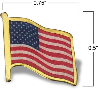 ArtCreativity American Flag Lapel Pins Made in USA, Set of 5, USA Flag Pins for Independence, Memorial, and Veterans Day, United States Patriotic Fashion Accessories, 4th of July Party Favors