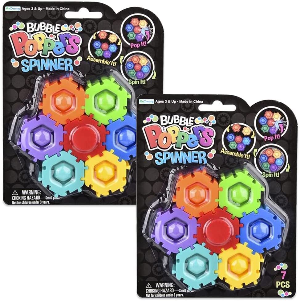 6 Pics Pop Fidget Spinners, Push Bubble Fidget Spinner, Party Favor Sensory  Simple Fidget Toys