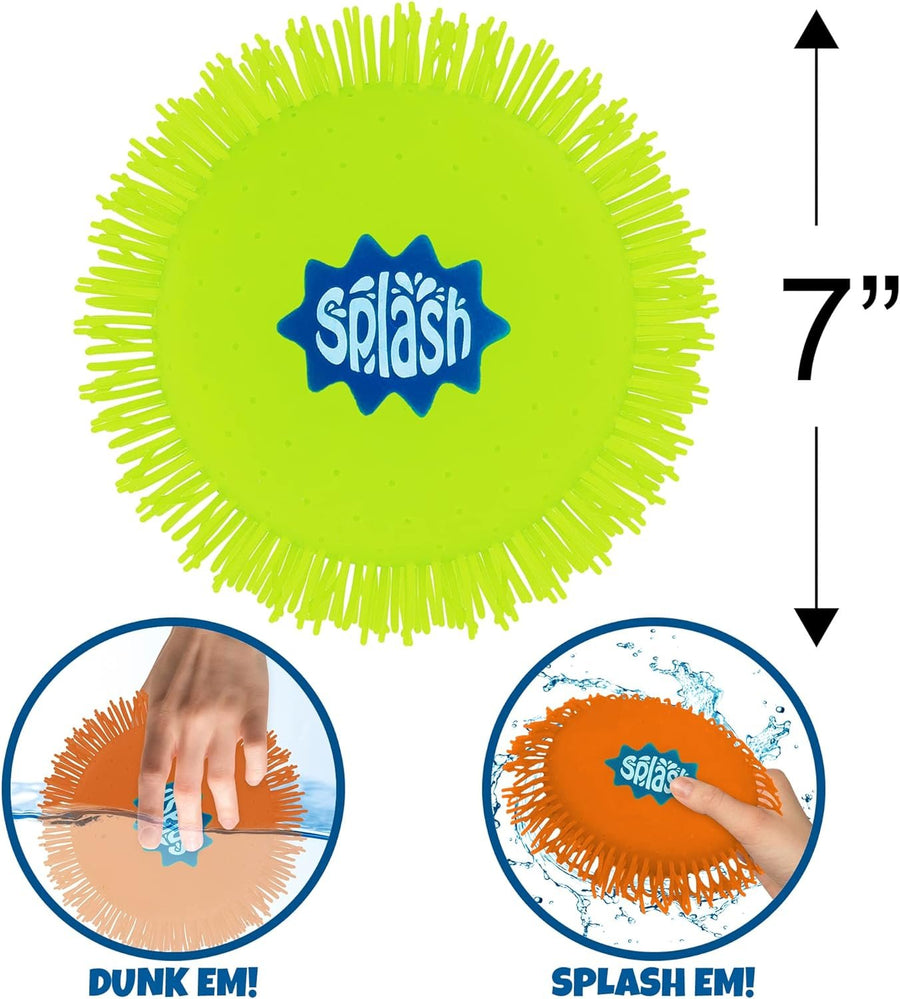 Splash Water Flying Disc Toys, Set of 3, Water Splashing Frisbee for Kids in 3 Bright Colors, Backyard Games and Outdoor Summer Toys, Water Toys for Kids and Adults