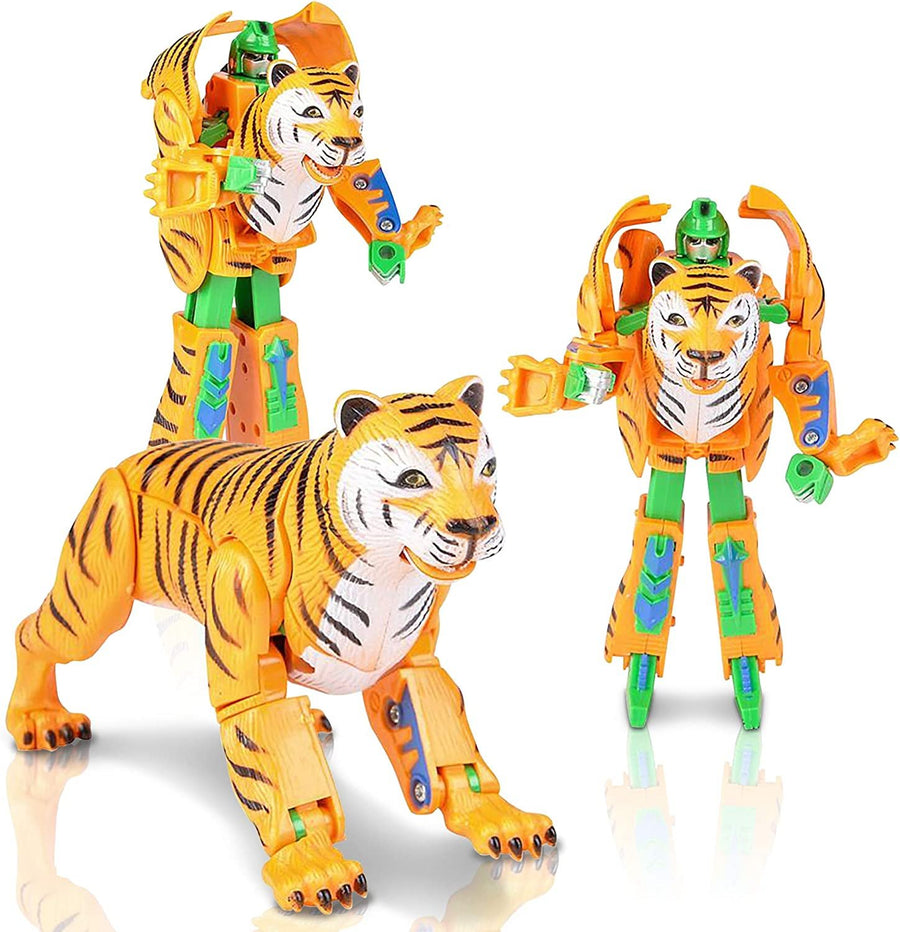 Tiger Robot Action Figure with 13 Moving Parts, Cool Tiger Toy for Kids, Cool Contest or Carnival Prize, Fun Birthday Gift Idea for Boys and Girls