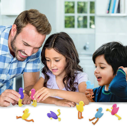 ArtCreativity Mini Bendable Duckies, Set of 48, Fidget Ducky Toys for Kids in 4 Vibrant Colors, Fidget Toys for Kids for Stress Relief, Great as Carnival Birthday Party Favors and Pinata Stuffers