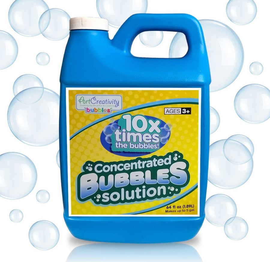 Concentrated Bubble Solution Refill for Bubble Toys, Huge 64oz Concentrated Liquid, Makes Up to 5 Gallon, Non-Toxic Liquid for Bubble Machine, Toy Guns, Wands, Bubble Lawn Mower and More