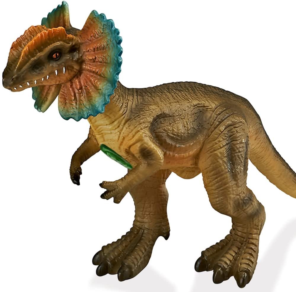 ArtCreativity Soft Dilophosaurus Dinosaur Toy with Roaring Sounds, Large Soft Touch Dinosaur Toy with Sounds, Free Standing Dinosaur Toy for Kids, Great for Imaginative Play