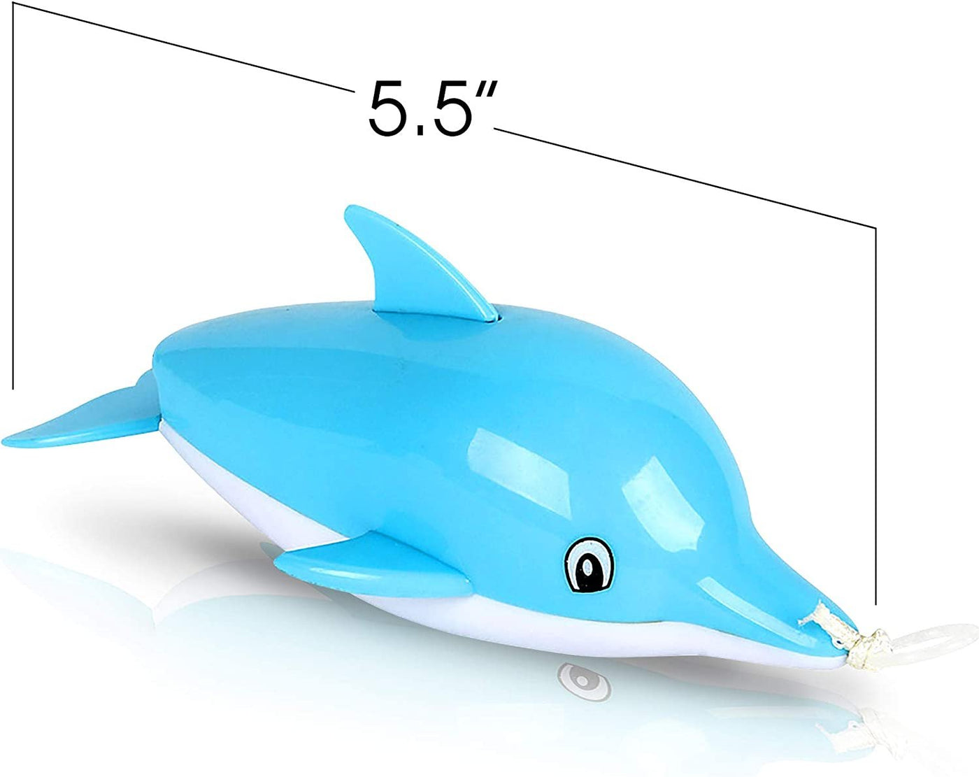 Pullback String Dolphin Bath Tub Toys for Kids, Set of 4, Swimming Dolphin Water Toys for Bathtub, Pool, and Lake Fun, Adorable Aquarium Birthday Party Favors for Boys and Girls