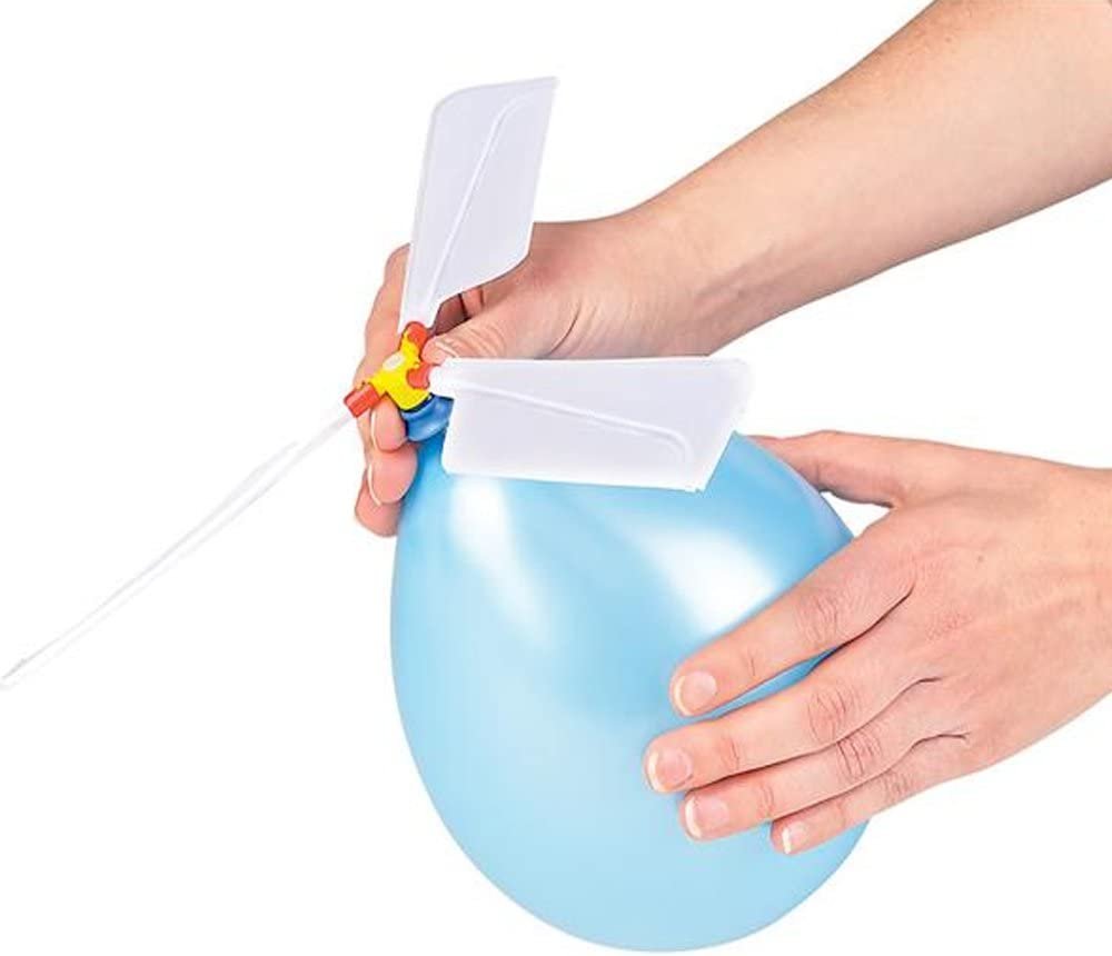 Balloon Helicopters Set - Pack of 12 - Approximately 9"es - Colorful Fun Fly Toys for Indoors or Outdoors - Great Birthday Party Favors, Goodie Bag Fillers, Gift Idea for Boys and Girls