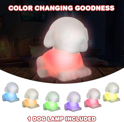 ArtCreativity Color Changing Dog LED Lamp, Night Light Cycles Through Awesome Colors, Battery-Operated Decorative Light for Kids, Bedroom Decor Nightlight for Boys and Girls