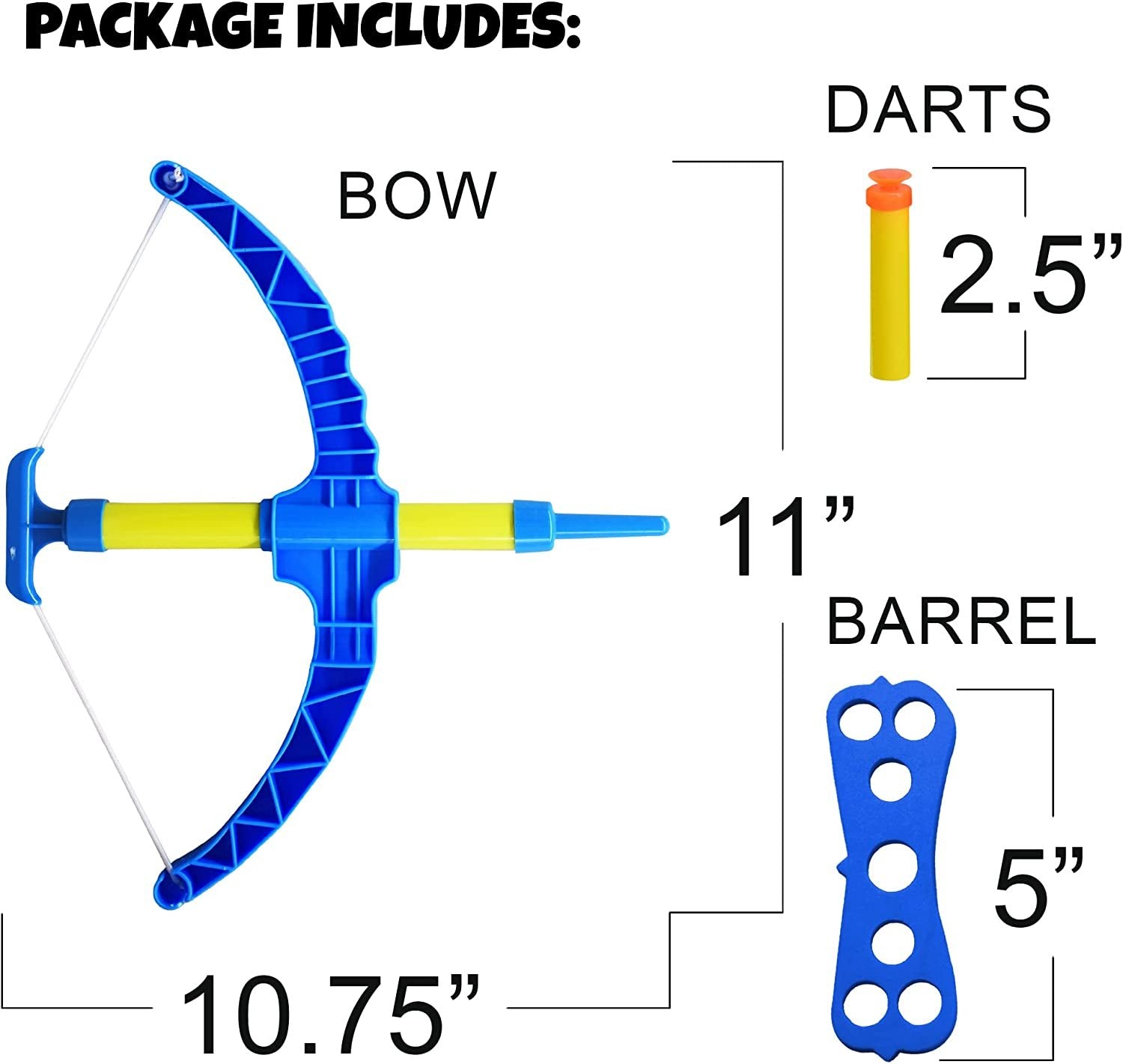 Bow & Arrow Shooter Set, Air-Powered Bow, Soft Foam Darts