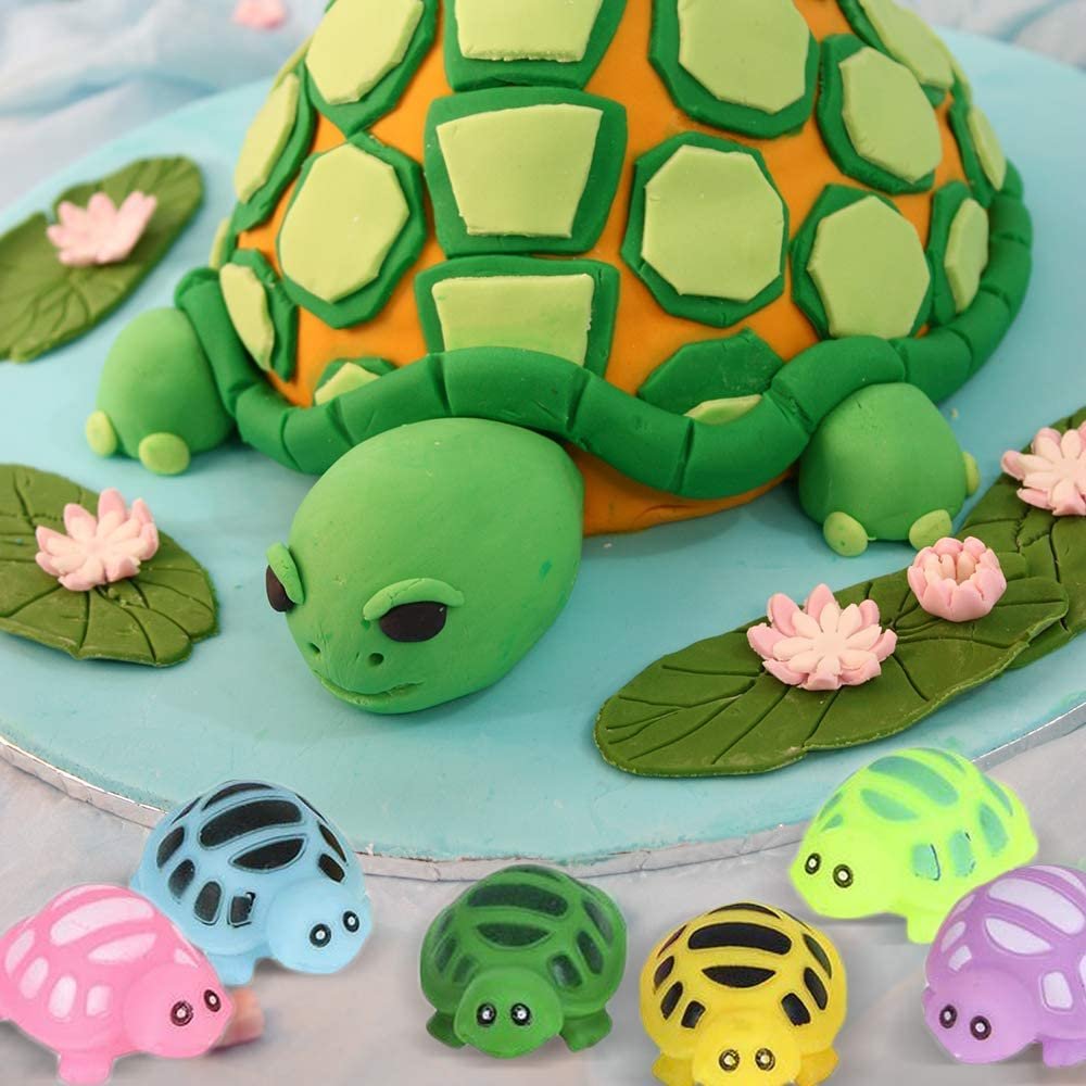 Rubber Water Squirting Turtles, Pack of 12, Bathtub and Pool Toys for Kids, Safe and Durable Water Squirters, Birthday Party Favors, Goodie Bag Fillers