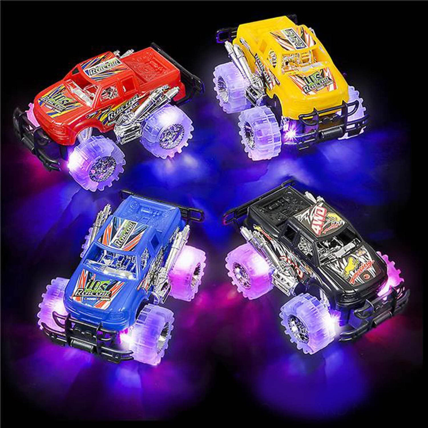 ArtCreativity Light Up Monster Toy Truck Push and Go Cars for Kids, Boys or Girls, Set of 2, Other
