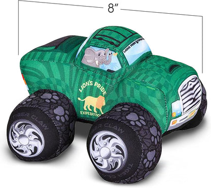 ArtCreativity Plush Monster Truck Safari Design - 8 Inch Big Stuffed Monster Truck - Cool Animal-Themed Design - Soft and Cuddly Toys for Little Boys, Girls, Baby, Toddlers - Great Gift Idea