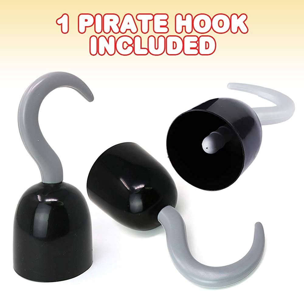 Totority Pirate Hook Hand Pirate Hook Captain Hook – Hook Hand for Captain  Hook Costume Adult Kids – Plastic Pirate Hooks 