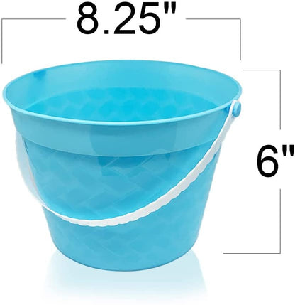 ArtCreativity Plastic Easter Baskets, Set of 4, Egg Hunt Baskets in Assorted Colors, Great as Easter Party Decorations, Easter Party Supplies, and Containers for Party Favors, 6 x 8.25 Inches