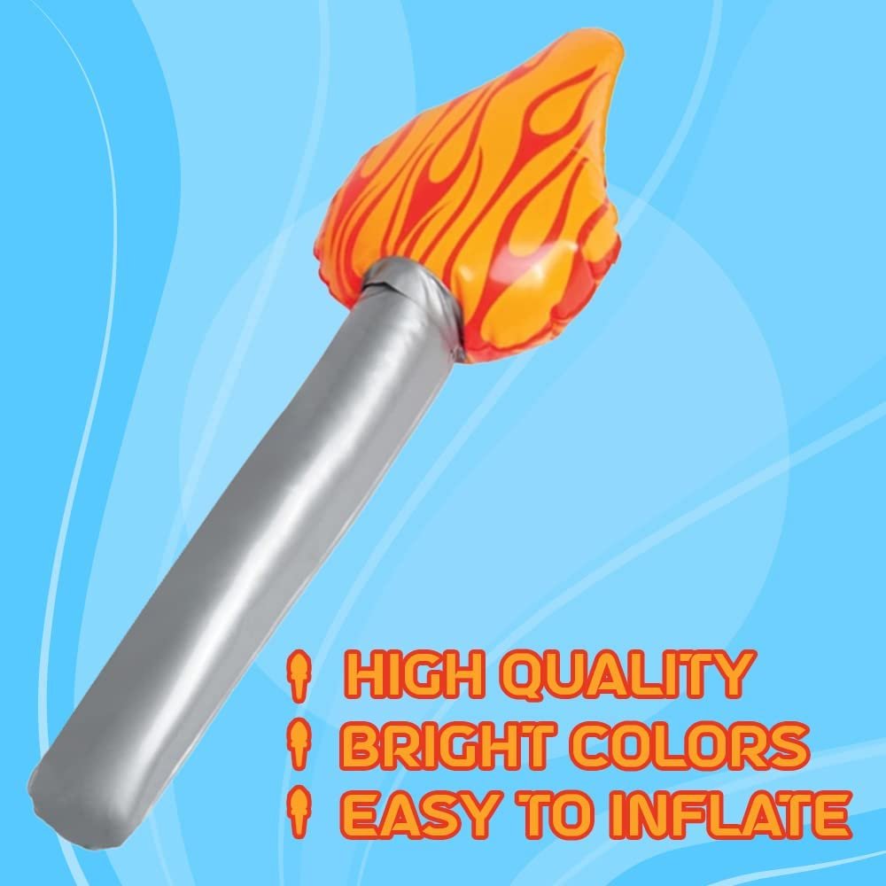 Amazon Inflatable Torch Inflatable Torches for Kids, Set of 6, Inflatable Torches with a Reali ...