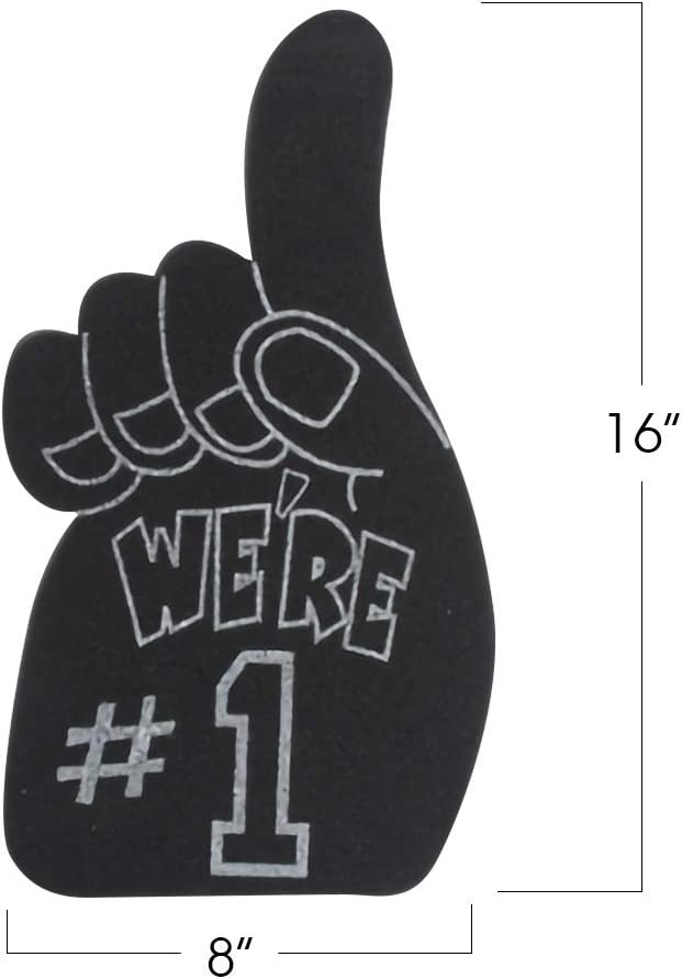 ArtCreativity We’re Number 1 Foam Hand, Team Spirit Foam Finger, No. 1 Cheerleading Pompom for Sports Events, Cool Boys’ Bedroom Decorations, Fun Sports Party Favors and Gifts for Kids