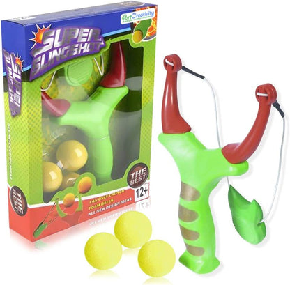 ArtCreativity Slingshot for Kids with 3 Foam Balls, Outdoor Toys for Boys and Girls, Kids’ Shooting Toys for Yard, Camping, and Outside Fun, Active Toys for Children and Pets, Best Gift Idea