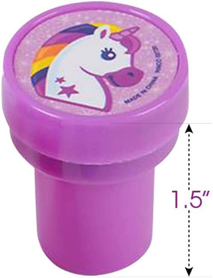 ArtCreativity Unicorn Stampers for Kids, Set of 24, Assorted Pre-Inked Stampers, Unicorn Birthday Party Favors, Goodie Bag Fillers, Arts n Crafts Supplies Assignment Stamps for Teachers