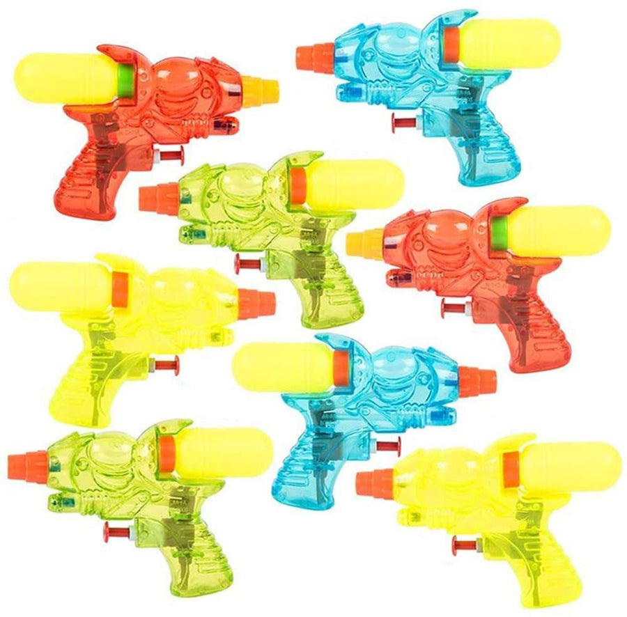 5.5" Water Blasters for Kids, Pack of 12, Assorted Colors Water Squirt Toy Guns for Swimming Pool, Beach and Outdoor Summer Fun, Cool Birthday Party Favors for Boys and Girls