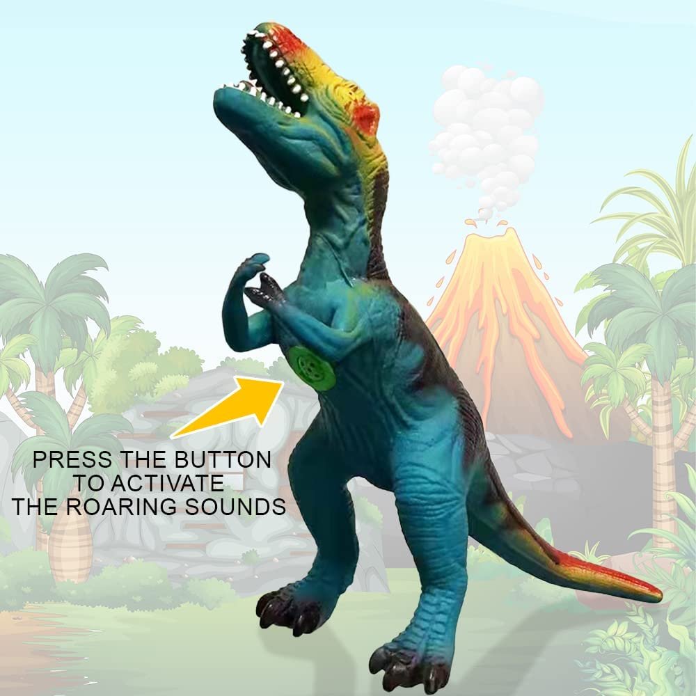 Soft T-Rex Dinosaur Toy with Roaring Sounds, Large Soft Touch Tyrannosaurus Rex Dinosaur Toy with Sounds, Free Standing Dinosaur Toy for Kids, Great for Imaginative Play