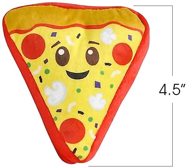 ArtCreativity Mini Plush Pizza Toys for Kids, Set of 6, Soft and Cuddly Soft Stuffed Toys in Assorted Designs, Plush Party Favors for Kids, Cute Pizza Party Decorations, 4.5 Inch