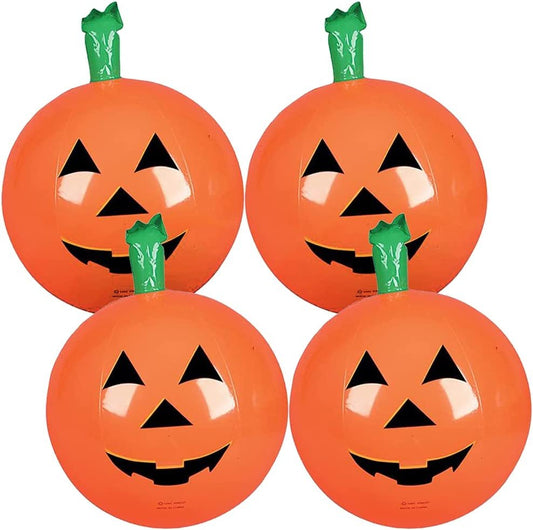 ArtCreativity Pumpkin Inflates, Set of 4, 14 Inch Blow-Up Jack-O-Lanterns, Inflatable Halloween Pumpkins Decorations, Halloween Party Supplies, JackoLantern Inflate, for Indoor and Outdoor Use