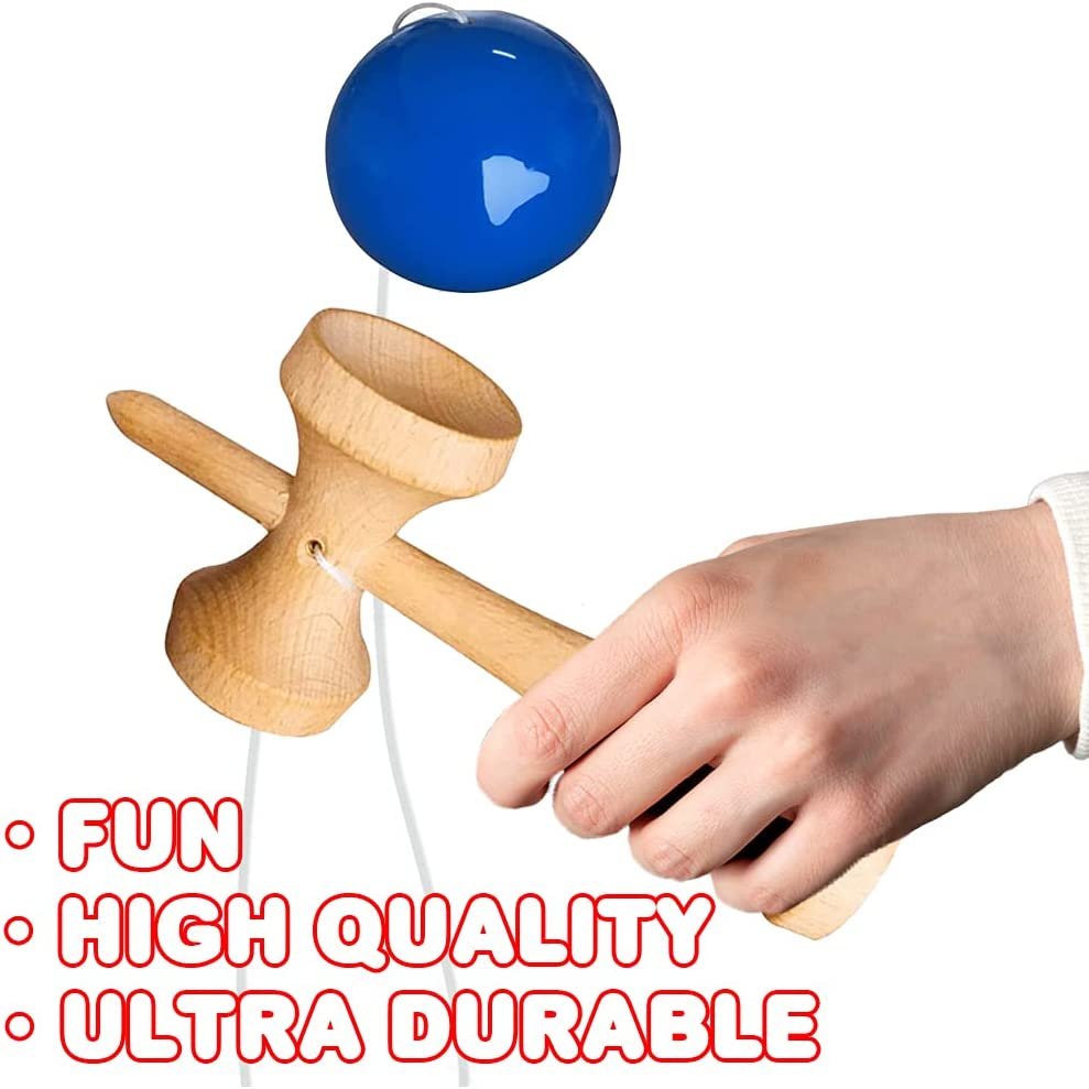 ArtCreativity Wooden Kendama for Kids, 1PC, Japanese Toss and Catch Game, Fun Yard Games for Kids and Adults, Outdoor Summer Toys, Beach Toys for Boys and Girls, Awesome Birthday Gift