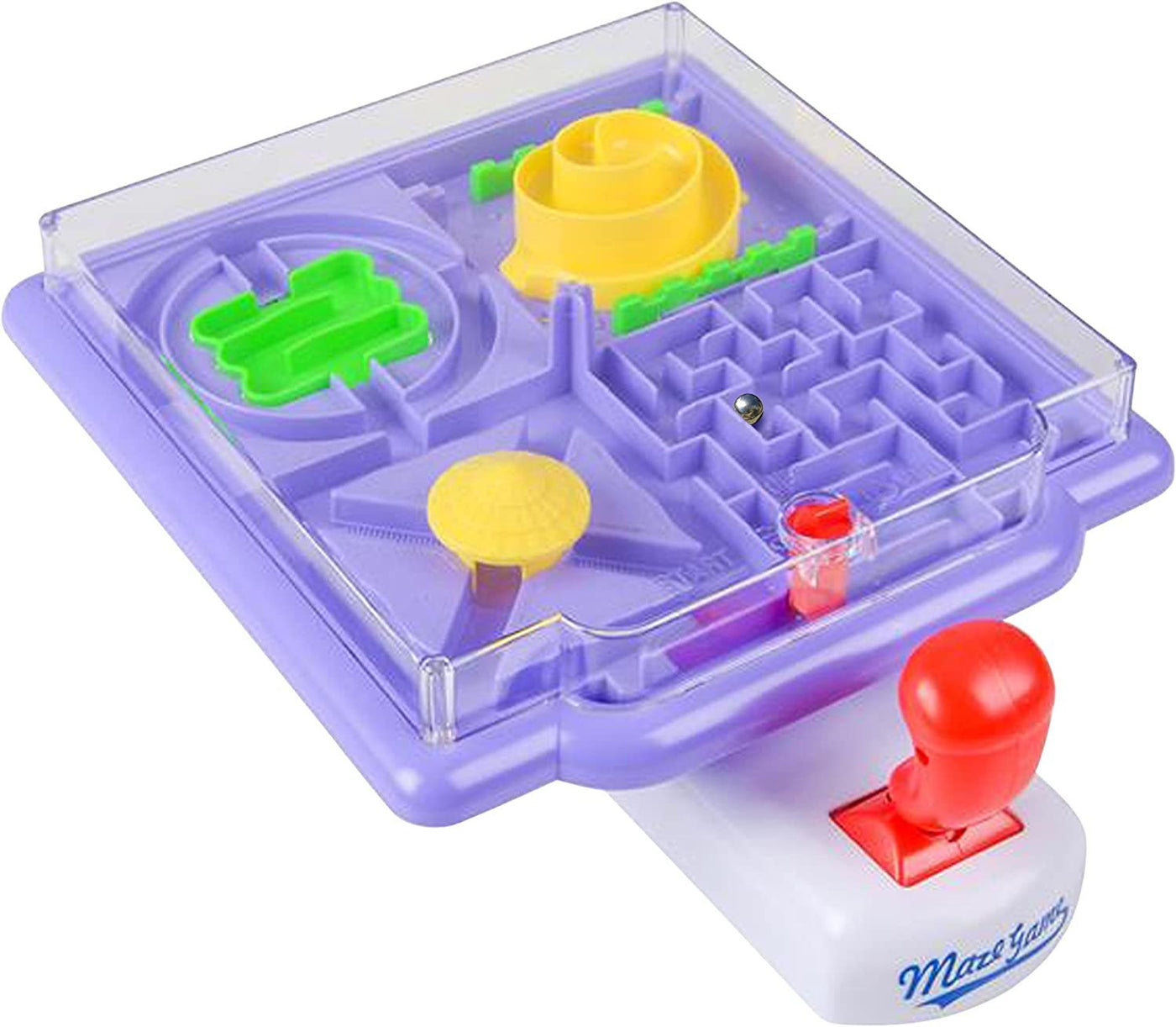 Tilt Maze Game by Gamieac, 4 in 1 Mazes with Tilting Joystick - Bonus 'I'm a Gamieac' Challenge - Super Fun Puzzle Labyrinth Maze Game for Kids and Adults - Educative Toy for Focus and Motor Skills