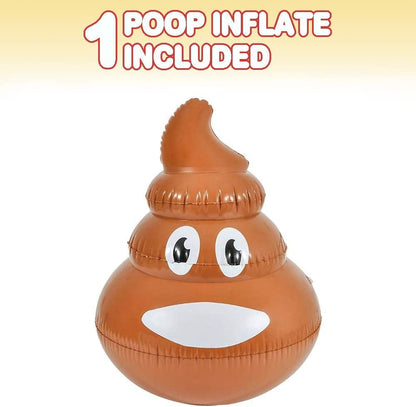 ArtCreativity Poop Inflate, Inflatable Poop Emoticon Pool Float, Emoticon Party Decorations and Supplies, 24 Inch Blow-Up Poop Inflate, Fun Prank and Gag Gift for Children and Adults