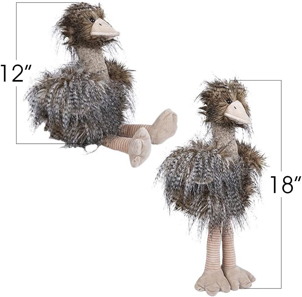 ArtCreativity Emu Plush Toy for Kids, 1PC, Long Hair Stuffed Ostrich Toy, Soft and Huggable Kids’ Stuffed Toys, Cute Nursery Décor, Girls’ and Boys’ Room Animal Decorations